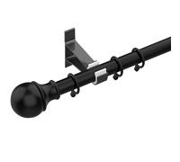 Moderna barra de cortina negra de 9 pies para una fácil instalación en baños y cocinas. Elegante barra de cortina para tratamientos de ventanas, diseño duradero y funcional