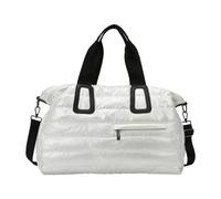 Moderna bolsa de gimnasio de viaje con acabado brillante, espacioso compartimento impermeable, adecuada para equipo deportivo y viajes largos, bolsa de noche impermeable para entusiastas del fitness