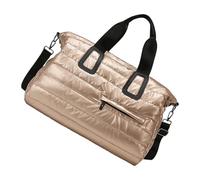 Moderna bolsa de gimnasio de viaje con acabado brillante, espacioso compartimento impermeable, adecuada para equipo deportivo y viajes largos, bolsa de noche impermeable para entusiastas del fitness