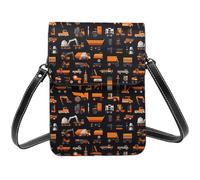 Moderna Bulldozer - Bolsas cruzadas pequeñas con estampado de excavadora para mujer, bolsos pequeños de cuero para teléfono celular