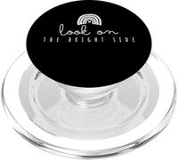 Moderna camiseta arcoíris con mensaje positivo de Look on the Bright Side PopSockets PopGrip para MagSafe
