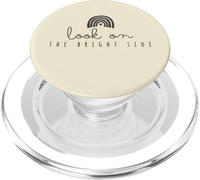 Moderna camiseta arcoíris con mensaje positivo de Look on the Bright Side PopSockets PopGrip para MagSafe