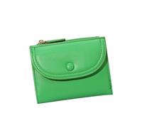 Moderna cartera fina de piel sintética para mujer, con múltiples bolsillos, cierre de cremallera, práctica esencial, resistente al desgaste, organizador de tarjetas para mujer, Green, Mass Beauty