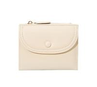 Moderna cartera fina de piel sintética para mujer, con múltiples bolsillos, cierre de cremallera, práctica esencial, resistente al desgaste, organizador de tarjetas para mujer, White, Mass Beauty