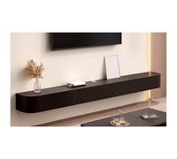 Moderna consola de TV montada en la pared con cajones, elegante estante de madera para TV, elegante centro de entretenimiento para sala de estar/dormitorio, color blanco (negro, 14) - Solución de