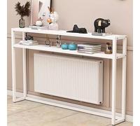 Moderna cubierta de radiador, armario de calefacción decorativo para sala de estar y baño, marco de acero grueso con almohadillas de fácil limpieza y almohadillas para los pies