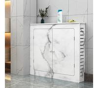 Moderna cubierta de radiador de madera para baño y sala de estar, 2 puertas para disipación de calor y optimización del flujo de aire.