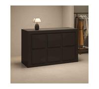 Moderna estación de trabajo para mostrador de cajero y recepción, mesa elegante y funcional para tiendas de ropa, cajas registradoras y recepciones