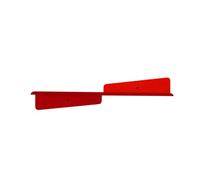 Moderna estantería de Pared Decorativa de Metal, Color Rojo, 60 x 14 cm, Marco 100% metálico, Recubrimiento electrostático en Polvo, Estilo Industrial