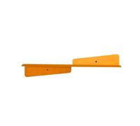 Moderna estantería de Pared Decorativa de Metal, Naranja, 60 x 14 cm, Marco 100% metálico, Recubrimiento electrostático en Polvo, Estilo Industrial
