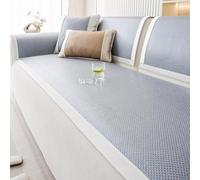 Moderna funda impermeable para sofá de 3 plazas con reposabrazos, antideslizante, fácil de limpiar, color azul, 70 x 160 cm, elegante protector de muebles para decoración del hogar