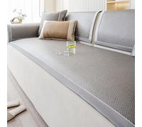 Moderna funda impermeable para sofá de 3 plazas con reposabrazos, antideslizante, fácil de limpiar, color gris, 80 x 180 cm, perfecta para decoración y protección del hogar