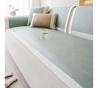 Moderna funda impermeable para sofá de 3 plazas con reposabrazos antideslizantes, fácil cuidado, diseño apto para mascotas, color verde, 80 x 180 cm, ideal para proteger muebles del hogar