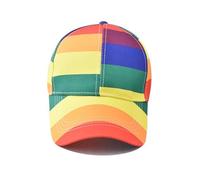Moderna gorra de béisbol deportiva, ajustable, unisex, para exteriores, color fresco, colorido, accesorios para fotos, sombrero colorido, Colores arcoíris, Talla única