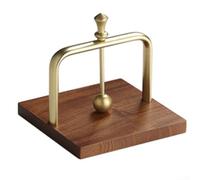 Moderna herramienta de gestión de servilletas con base de madera y parte superior de metal, mantiene las servilletas organizadas mientras mejora la apariencia de la mesa (dorado)
