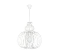 Moderna lámpara colgante blanca, 1 bombilla E27 hasta 60 W, 230 V, de acero para salón, rústica, de comedor, de cocina, dormitorio