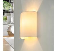 Moderna Lámpara De Pared Loft En Blanco E27 Pantalla De Tela Lámparas