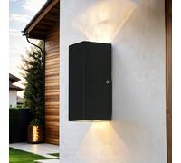 Moderna Lámpara Exterior LED Gris Antracita Up Down Para Fachada De Casa