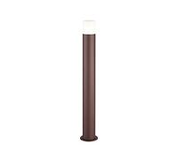 Moderna lámpara LED para exteriores en aspecto oxidado, altura 80 cm, IP44, iluminación exterior versátil para casa y terraza