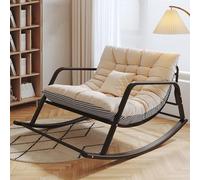 Moderna mecedora con reposabrazos tapizada para dormitorio, cuarto de bebé, balcón y patio, elegante juego de muebles de relajación
