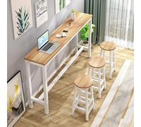 Moderna mesa alta de barra de desayuno para cocina y hogar, mesa de bar de restaurante al aire libre con función de radiador, mesa alta elegante y funcional para zona de desayuno o bar (las sillas se