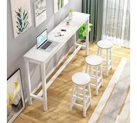 Moderna mesa alta de barra de desayuno para cocina y hogar, uso al aire libre e interior, elegante mueble de restaurante y bar (las sillas se venden por separado)