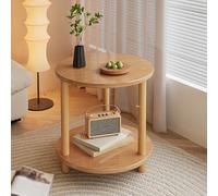 Moderna mesa auxiliar doble, mesa auxiliar pequeña para sofá y mesita de noche, mesa esquinera, muebles de sala de estar y dormitorio, 40 x 40 x 48 cm, diseño elegante y versátil