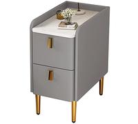 Moderna mesa auxiliar minimalista estrecha para dormitorio, mesa de centro pequeña de lujo, diseño de roca, 30 x 45 x 50 cm, perfecta para espacios pequeños