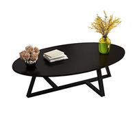 Moderna mesa auxiliar ovalada para sala de estar, 100 cm/120 cm, mesa auxiliar escandinava para comedor, aperitivos y lectura, mesa auxiliar de sofá negro con diseño contemporáneo