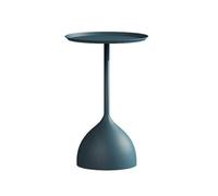 Moderna Mesa auxiliar redonda for sofá, mesa pequeña de metal for aperitivos en la sala de estar for espacios pequeños, dormitorio, sala de estar, cafetería y estudio Muebles de salon(Blue)