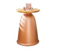 Moderna Mesa auxiliar redonda, mesa decorativa ideal for cualquier habitación, sofá, mesa auxiliar, sala de estar, mesita de noche, dormitorio, con mesa de madera y estructura de metal for decoración