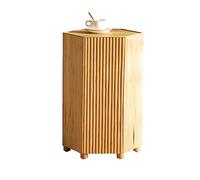 Moderna Mesa auxiliar rústica, mesa auxiliar, mesa de centro, mesa de té for sala de estar, balcón, sofá, mesa auxiliar con tapa tejida a mano y base de madera estable, madera Muebles de salon(60x45cm