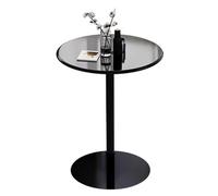 Moderna mesa de bar alta con encimera redonda de metal de 60 cm, perfecta para el hogar, oficina, comedor y cocina, mesa auxiliar pequeña para bistró o cóctel, elegante y funcional mesa de pub