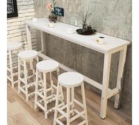 Moderna mesa de bar de madera, consola rectangular y mesa de comedor de altura de mostrador para cocina, desayuno largo y mesa de balcón de café (47.2 pulgadas de largo x 15.7 pulgadas de ancho x 39.4