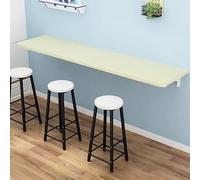 Moderna mesa de bar plegable de pared, banco de trabajo delgado de 71 pulgadas para oficina en casa y cafetería, elegante diseño de arce blanco para ahorrar espacio en comedor y soluciones de trabajo