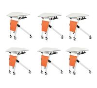 Moderna mesa de conferencias plegable de 180 cm, mesa de seminario y entrenamiento de madera para oficina/aula, portátil para reuniones y centros de maestría