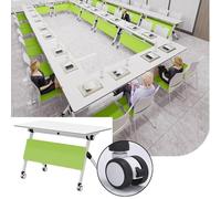 Moderna mesa de conferencias plegable de 180 cm, mesa de seminario y entrenamiento portátil para centros de maestría, aulas, diseño que ahorra espacio, perfecta para reuniones y eventos