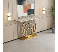 Moderna mesa de entrada con diseño curvado, montaje mínimo, perfecta para pasillo y sala de estar, muebles pequeños elegantes (100 x 30 x 78 cm)