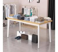 Moderna mesa de exhibición para zapatos y bolsos de mano, soporte de mostrador de boutique industrial, estantes de almacenamiento retro, estante de ropa para tienda de merchandising