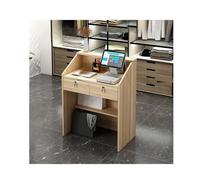 Moderna mesa de recepción con gestión de cables, elegante escritorio frontal para pagar, vestíbulo, salón de belleza y oficina en casa (60 cm)