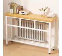 Moderna mesa de sofá de madera con almohadillas antideslizantes ajustables y gran capacidad de almacenamiento, diseño de triple capa para refuerzo de haz y fácil montaje, 47.2 x 29.5 pulgadas, color