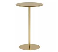 Moderna mesa redonda de metal para sala de estar e isla de cocina, elegante mesa de comedor con base resistente