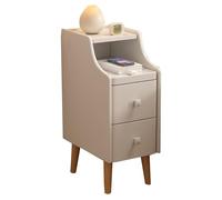 Moderna mesita de noche con cajón, mesita de noche para dormitorio o sala de estar, elegante y compacta