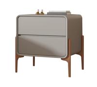 Moderna mesita de noche con cajones, diseño de patas altas para una fácil limpieza, ideal para dormitorio y sala de estar