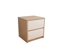 Moderna Mesita de noche de madera maciza, aparador de almacenamiento for sala de estar, color madera original, 2 cajones, gabinete de almacenamiento de pie for dormitorio, sala de estar Dormitorio