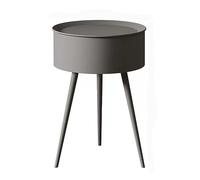 Moderna Mesita de noche Mesita de noche de hierro simple con patas altas, muebles de noche pequeños de color sólido, almacenamiento de gran capacidad, mesitas de noche simples Dormitorio(003,Medio)