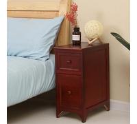 Moderna mesita de noche minimalista de madera de 20 cm, 25 cm, 30 cm de ancho, impermeable, compacta para dormitorio y sala de estar, ahorra espacio, cómoda roja