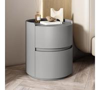 Moderna mesita de noche minimalista de madera maciza blanca con cajones de almacenamiento para dormitorio, elegante mesita de noche, muebles contemporáneos, diseño que ahorra espacio, decoración del