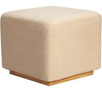 Moderna otomana de patas cuadradas con asiento acolchado de espuma, elegante reposapiés para tocador, sala de estar, dormitorio, puf cómodo y versátil para decoración del hogar