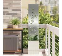 Moderna separación de torres de jardín, lona de privacidad para jardín, 32 x 140 cm, acero galvanizado, para balcón y terraza, se puede instalar rápidamente